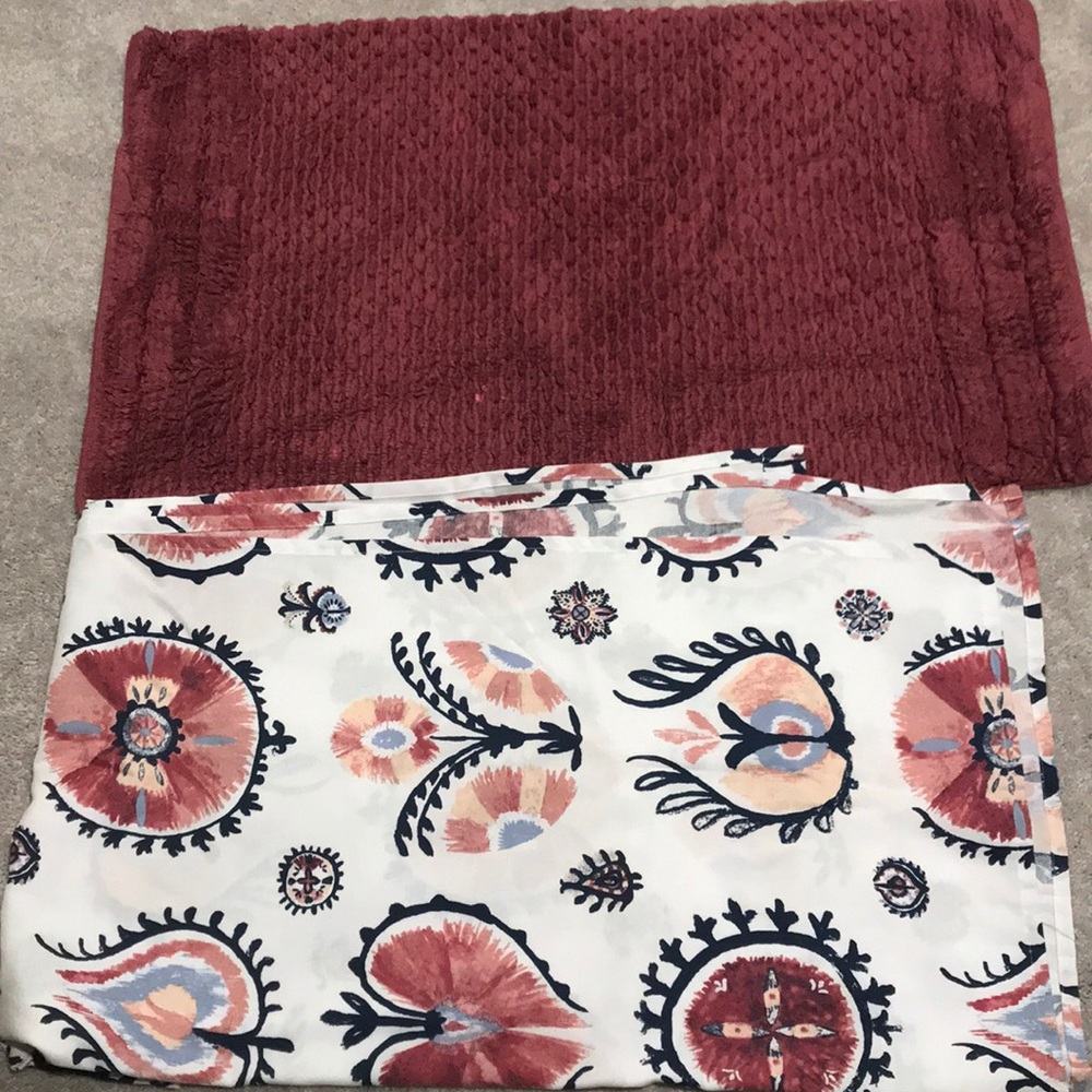 Boho shower curtain & rug